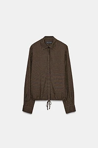 GINGHAM CHECK BLOUSE ZW COLLECTION