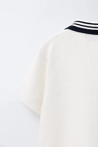 BASIC RIBBED POLO SHIRT