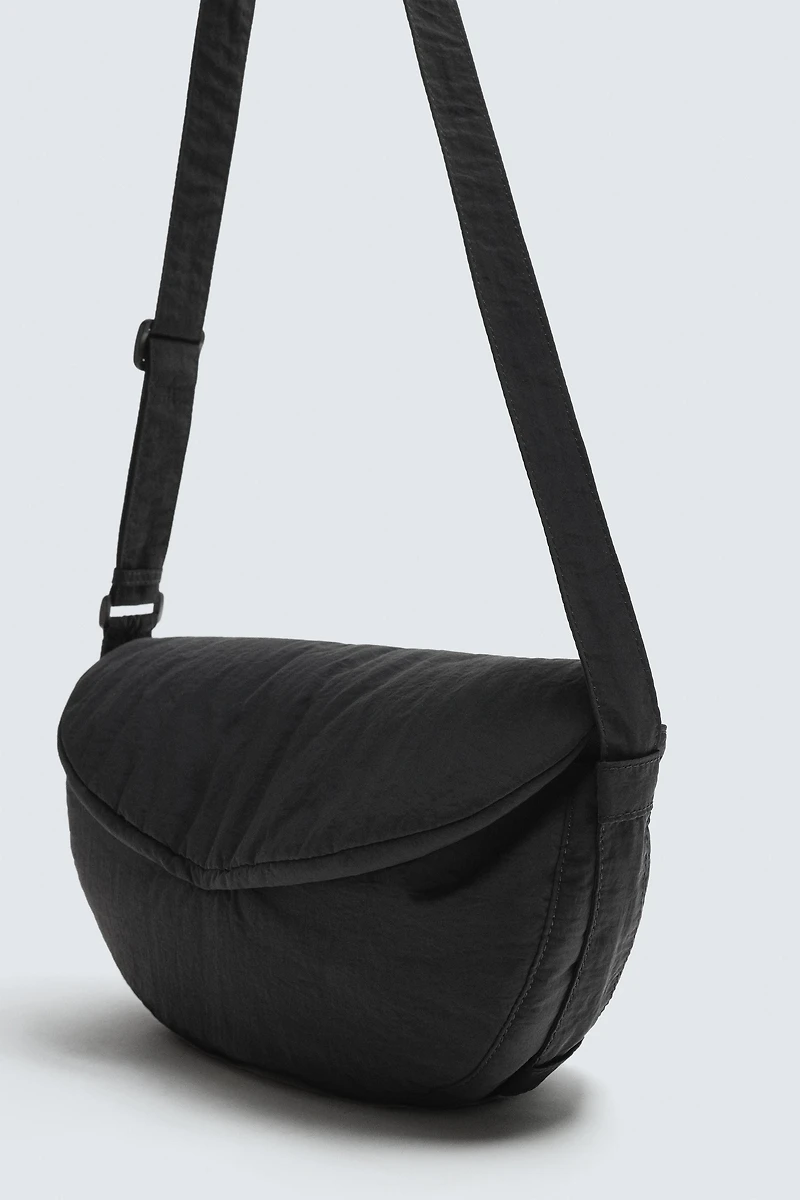 FLAP NYLON CROSSBODY BAG