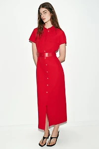 ROBE MI-LONGUE AVEC CEINTURE