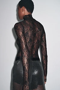LONG SLEEVE LACE BODYSUIT