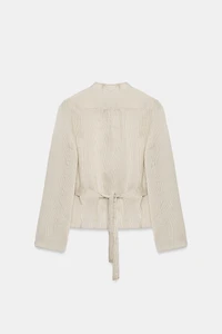 ZW COLLECTION STRIPED FROG CLASP SHIRT
