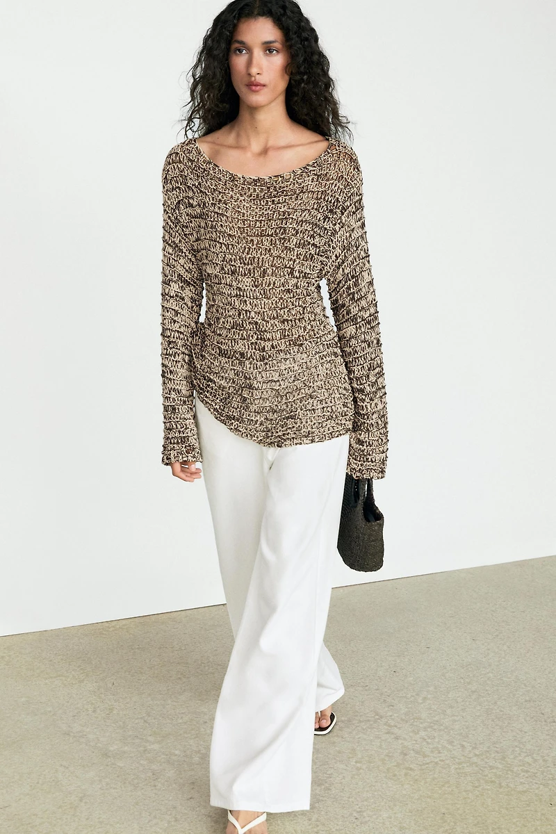 Marled knit sweater