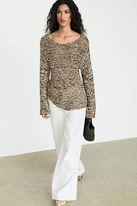 Marled knit sweater