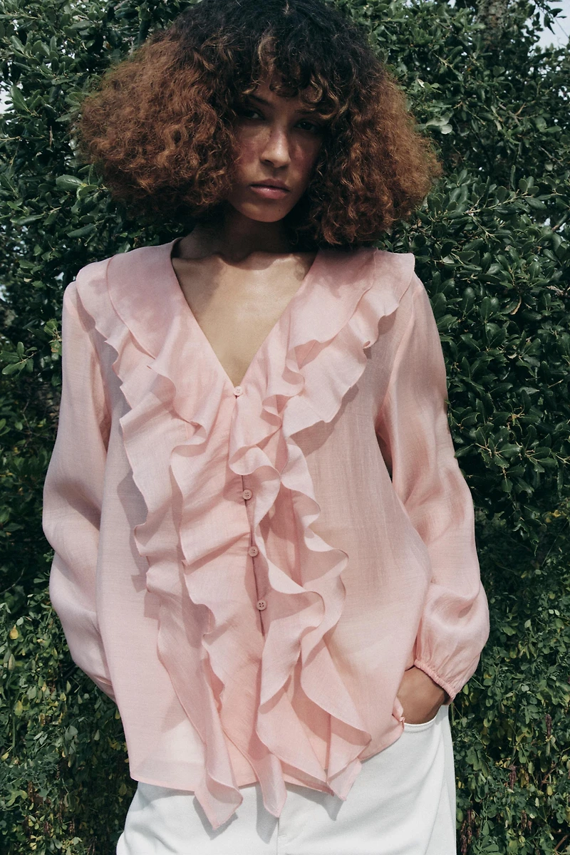 ZW COLLECTION RUFFLED SHIRT