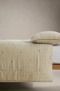 CHILDREN'S COTTON FINE STRIPE QUILT