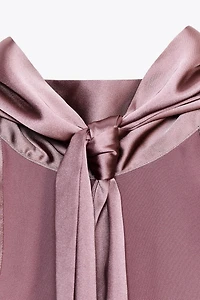 SATIN HALTER TOP