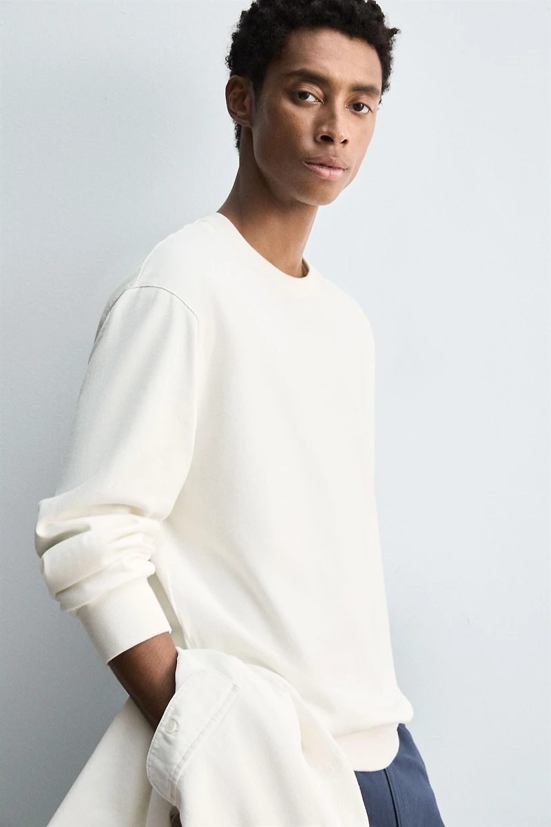 SOFT CREWNECK WASHED SWEATSHIRT