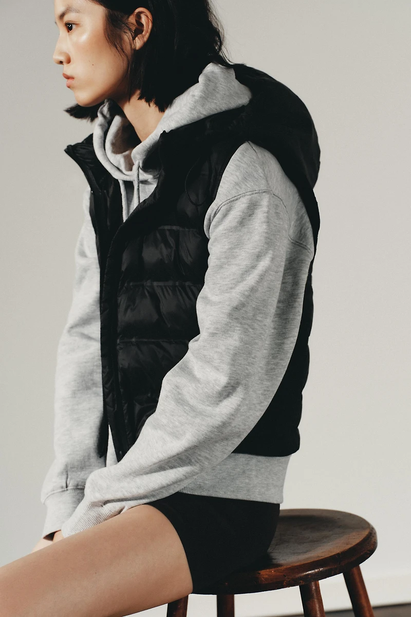 GILET SANS MANCHES MATELASSÉ COMBINÉ