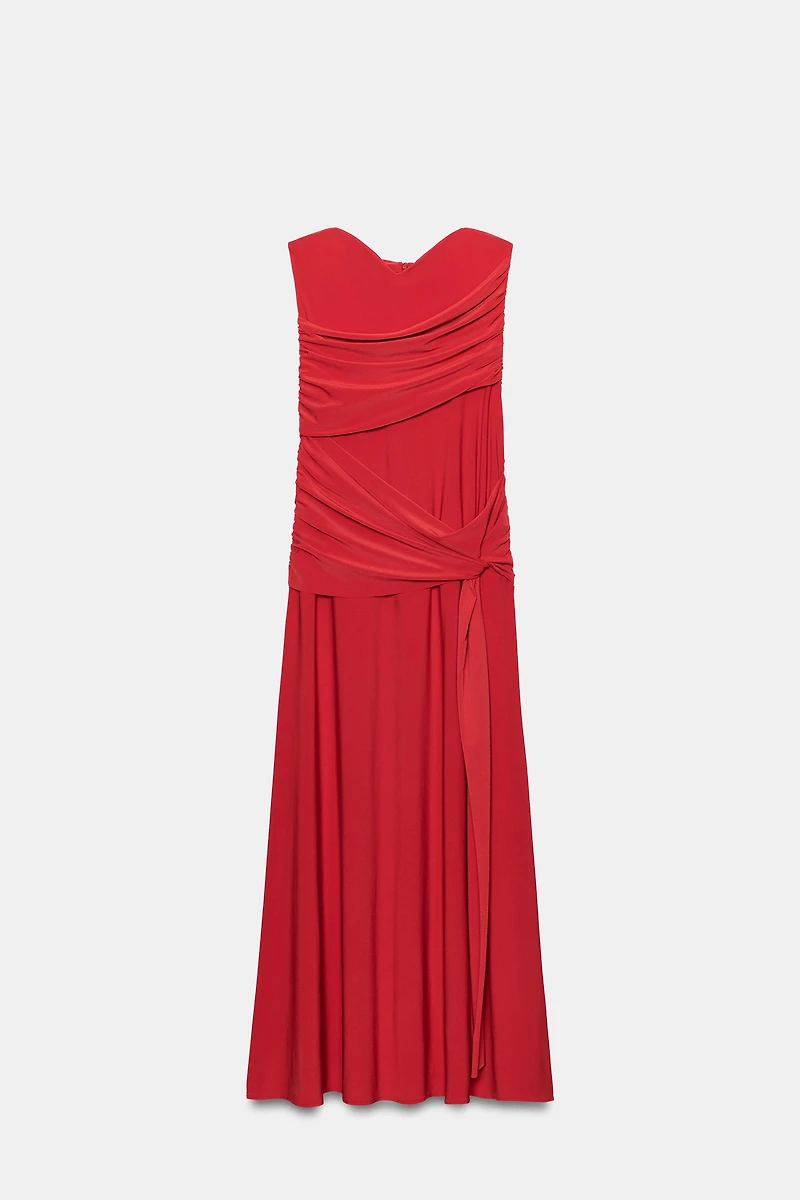 LONG DRAPED DRESS