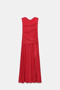 LONG DRAPED DRESS