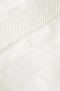 SATEEN FLAT SHEET WITH CROCHET BORDER