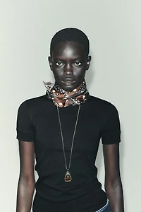 POLKA DOT PRINT SATIN SCARF