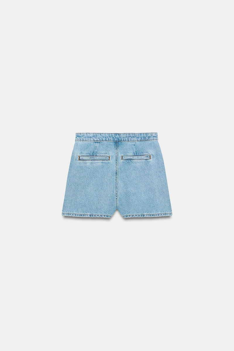 Z1975 WRAP DENIM SKORT WITH BUCKLE