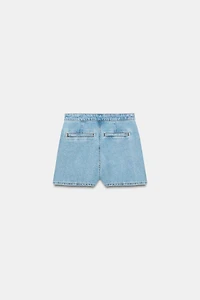 Z1975 WRAP DENIM SKORT WITH BUCKLE