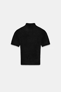 SOFT KNIT SHORT SLEEVE SWEATER