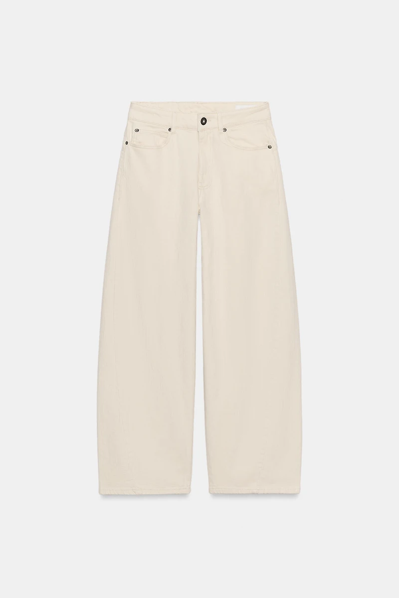 ZW COLLECTION MID-RISE LOOSE BARREL JEANS