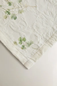 NAPPE JACQUARD IMPRIMÉ TRÈFLE
