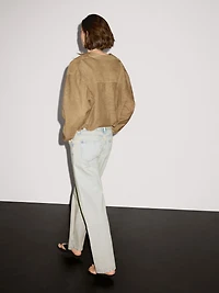 Striped cotton blend shirt