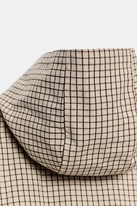BLOUSON À CAPUCHE CARREAUX