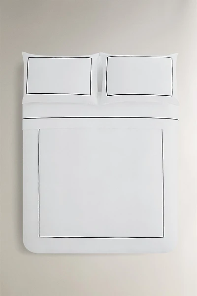 SCALLOPED SATEEN DUVET COVER