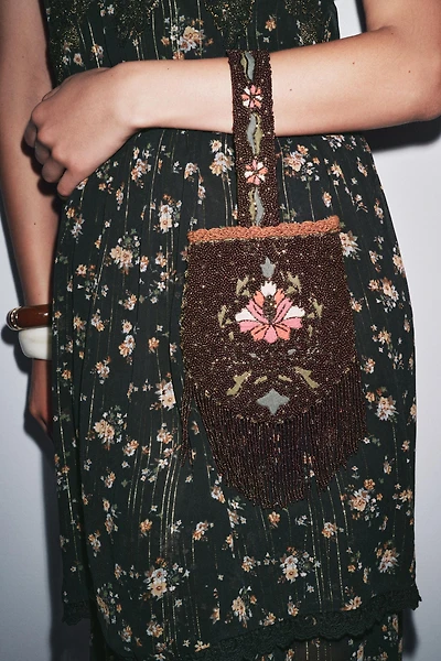 BEADED FRINGE HANDBAG