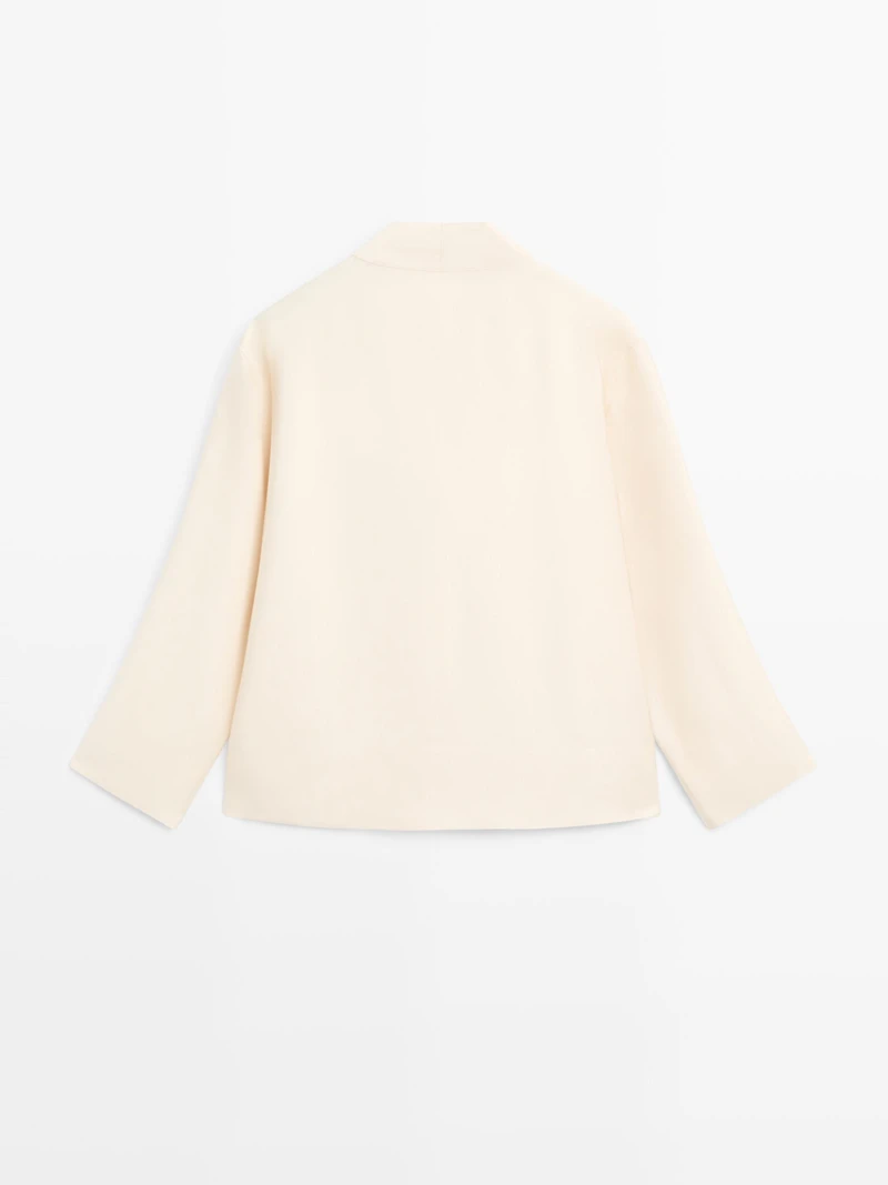 Flowing blouse with bib detail