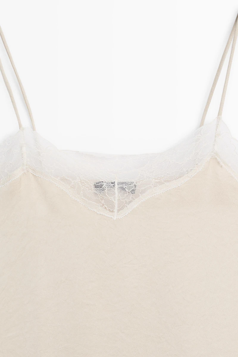 Strappy top with lace detail
