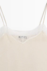 Strappy top with lace detail