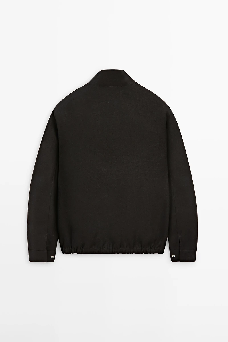 Reversible linen jacket