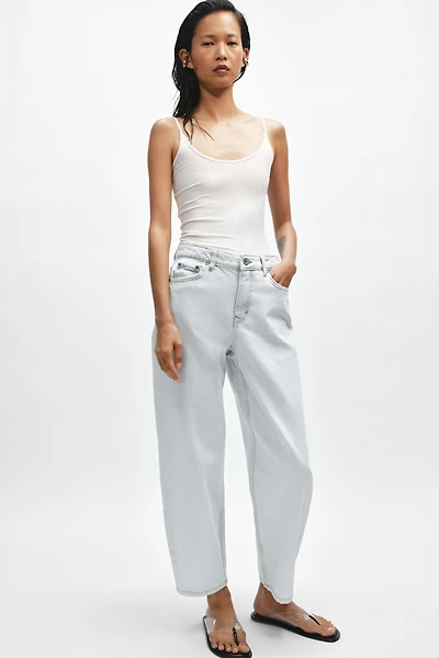 ZW COLLECTION TAPERED MID-RISE JEANS