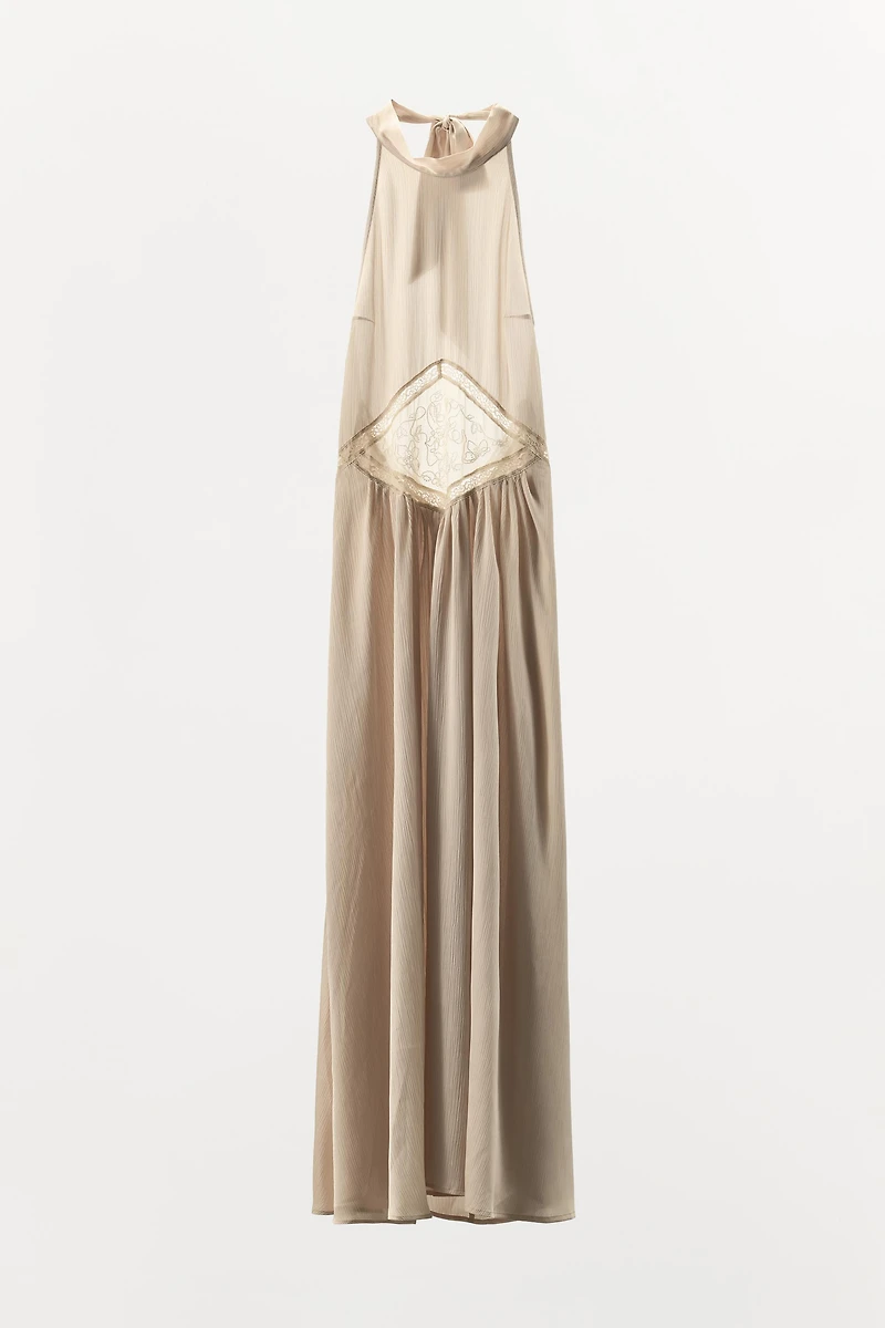 EMBROIDERED MIDI DRESS