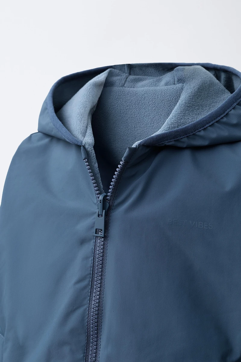 BLOUSON NYLON RÉVERSIBLE POLAIRE