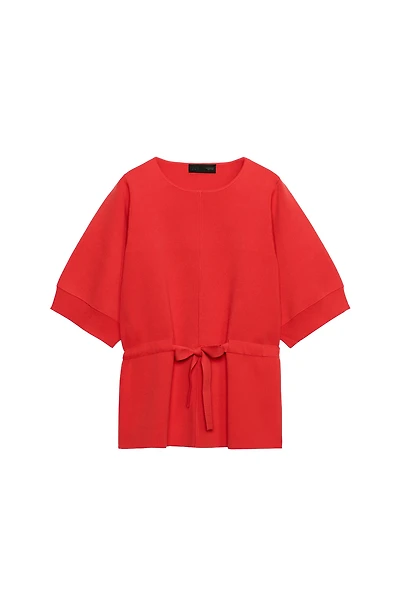 SHORT SLEEVE TIE KNIT JUMPER