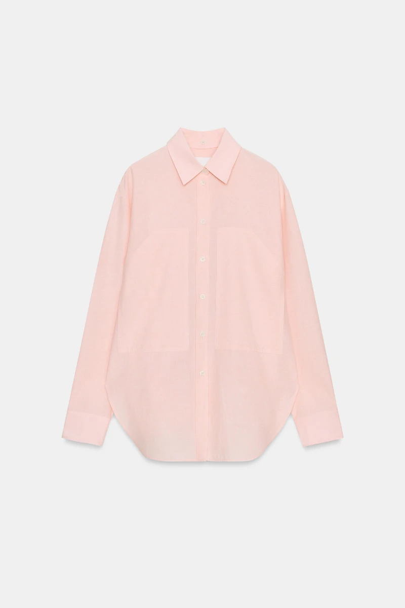 ZW COLLECTION STRIPED SHIRT WITH DETACHABLE COLLAR