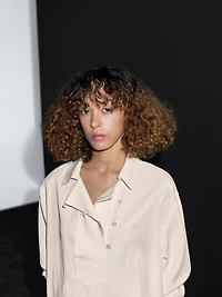 Flowing blouse with button detail