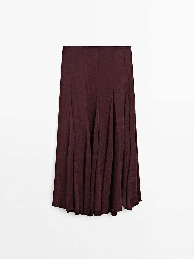 Flowing midi skirt with godet details - STUDIO