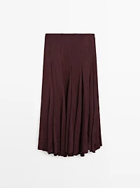 Flowing midi skirt with godet details - STUDIO