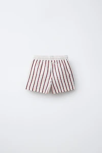 6-14 YEARS/ TEXTURED STRIPE SWIM SHORTS