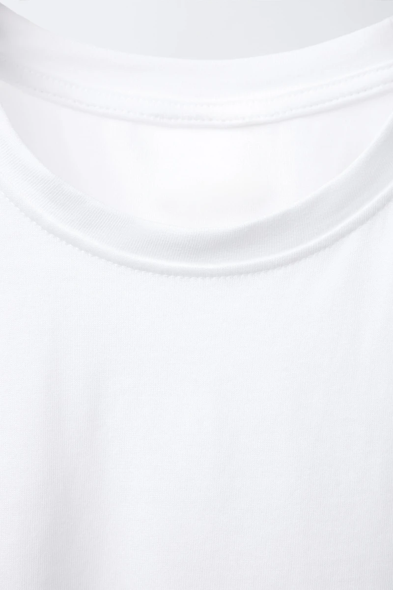 PLAIN RUFFLE T-SHIRT