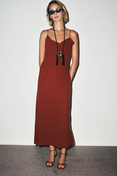 RAMIE STRAPPY MIDI DRESS