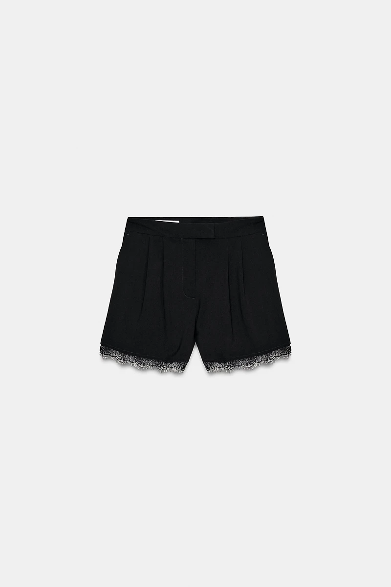 LACE TRIM SHORTS
