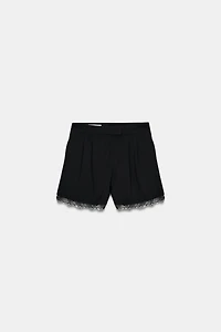 LACE TRIM SHORTS