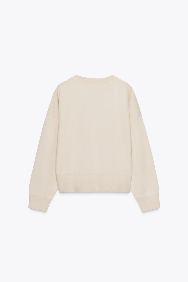 PLAIN KNIT SWEATSHIRT