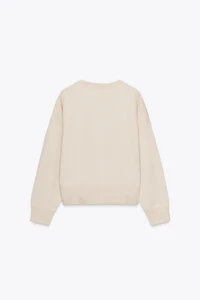 PLAIN KNIT SWEATSHIRT