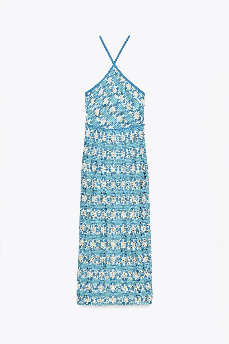 KNIT HALTER DRESS