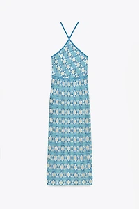 KNIT HALTER DRESS