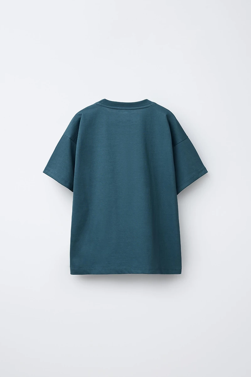 TEXT PRINT T-SHIRT AND BERMUDA SET