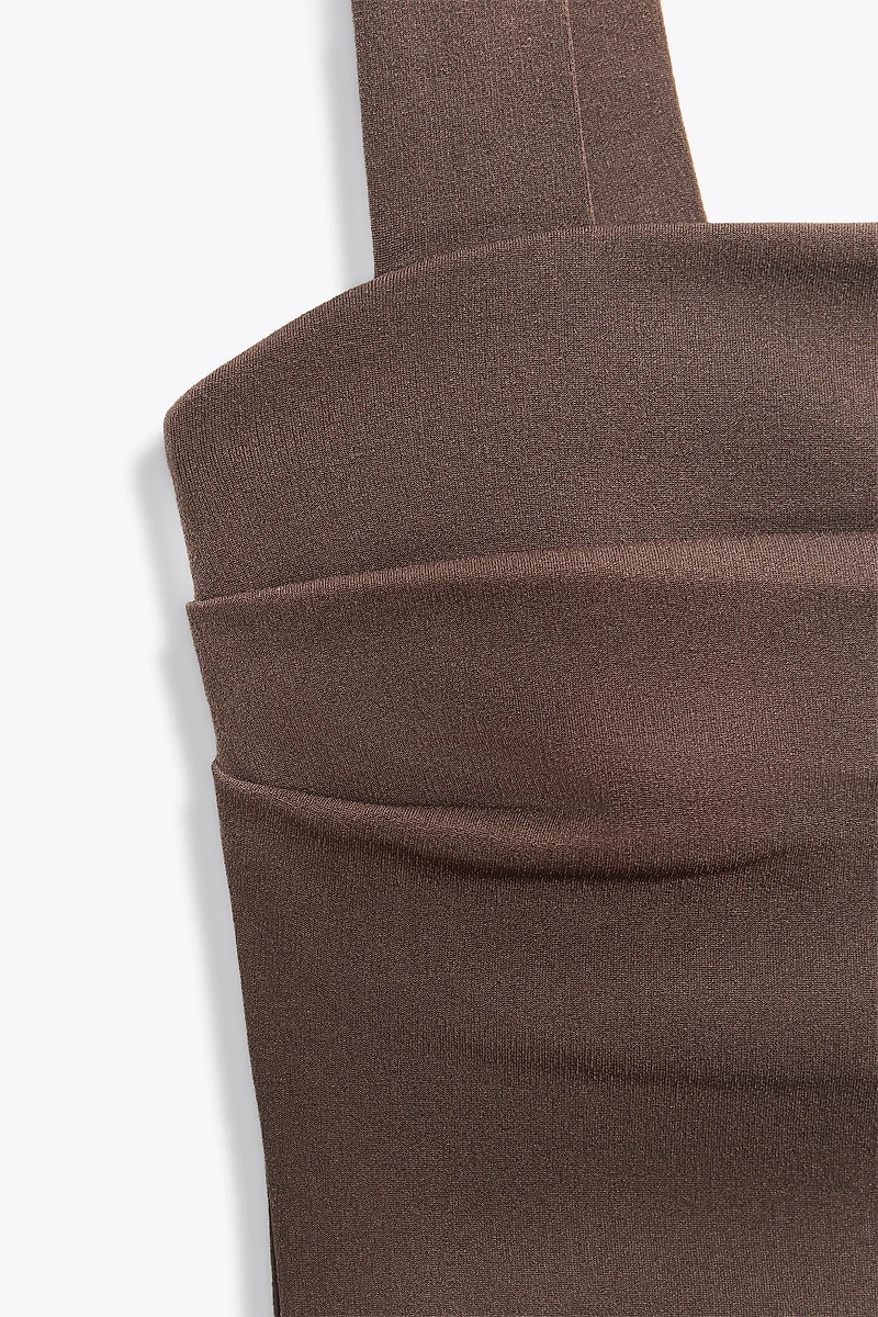 PLEATED MIDI DRESS