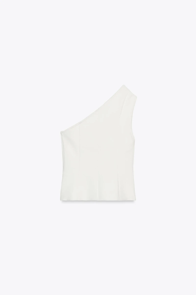 TOP GILET ASYMÉTRIQUE INTERLOCK